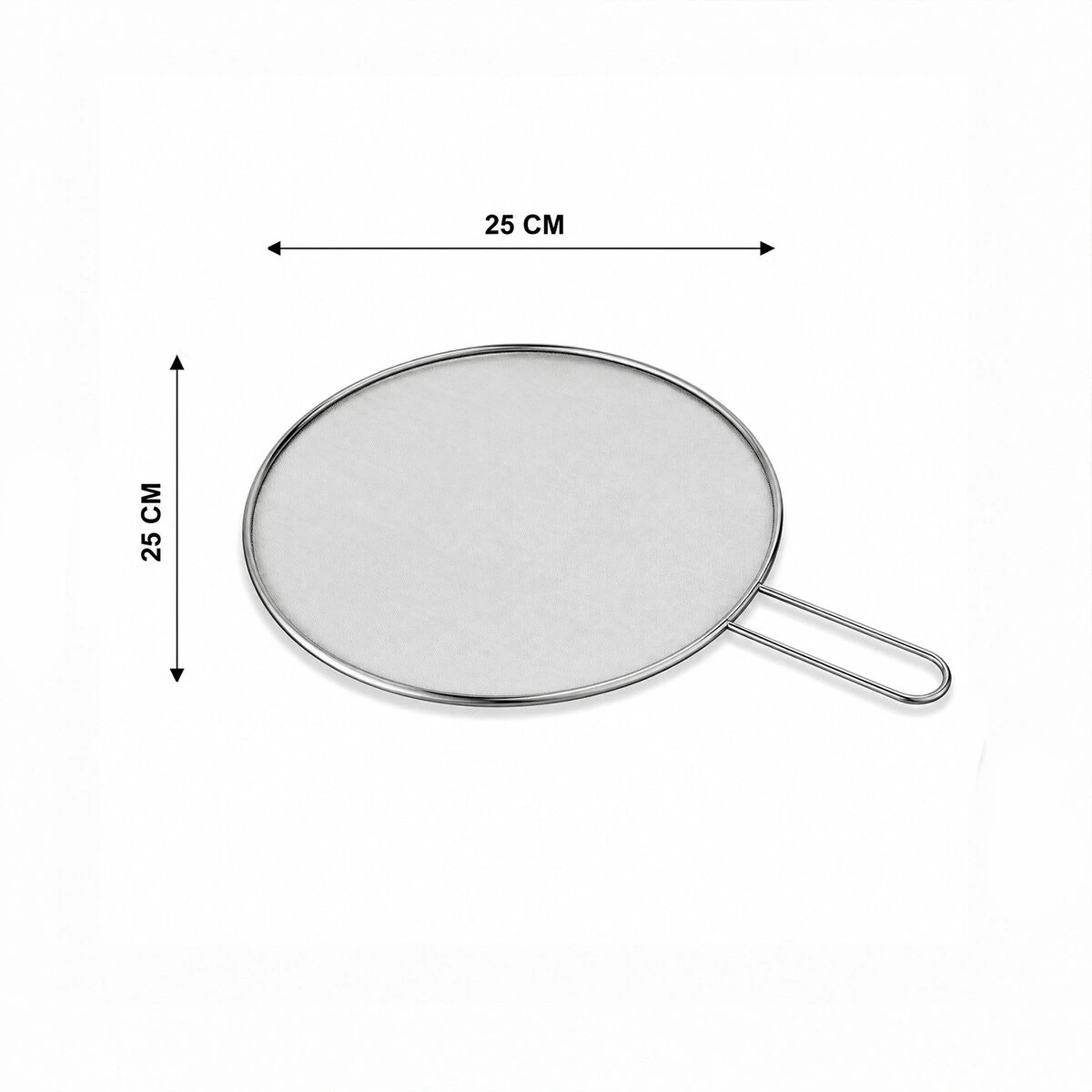 İBİCO İ22-424 ( LUX & KROM ) ( SAPLI ) ( 25CM ) TEL YAĞ SIÇRATMAZ ( METAL ÇERÇEVE & SAP ) ( SAP=17CM )*12X12