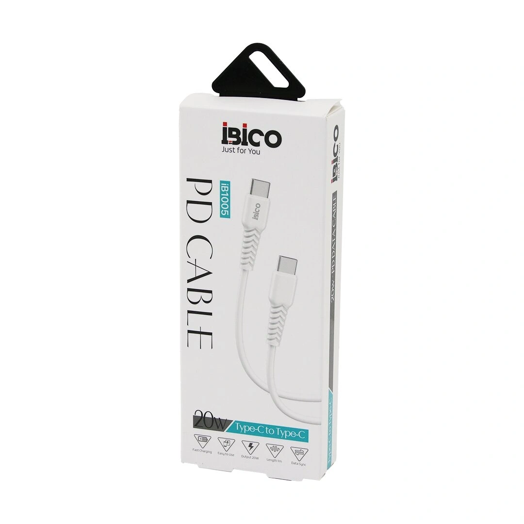 İBİCO İB-1005 ( TYPE-C TO=( TYPE-C ) ( KABLO ) ( HIZLI ) TELEFON ŞARJ & DATA KABLOSU=1MT ( 20W ) ( 3.4A )*10X1