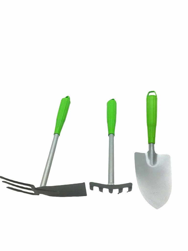 İBİCO K18-011 ( 3PCS ) ( METAL ) BAHÇE HOBİ SETİ ( ÇAPA & TIRMIK & KÜREK ) PLASTİK SAPLI*25