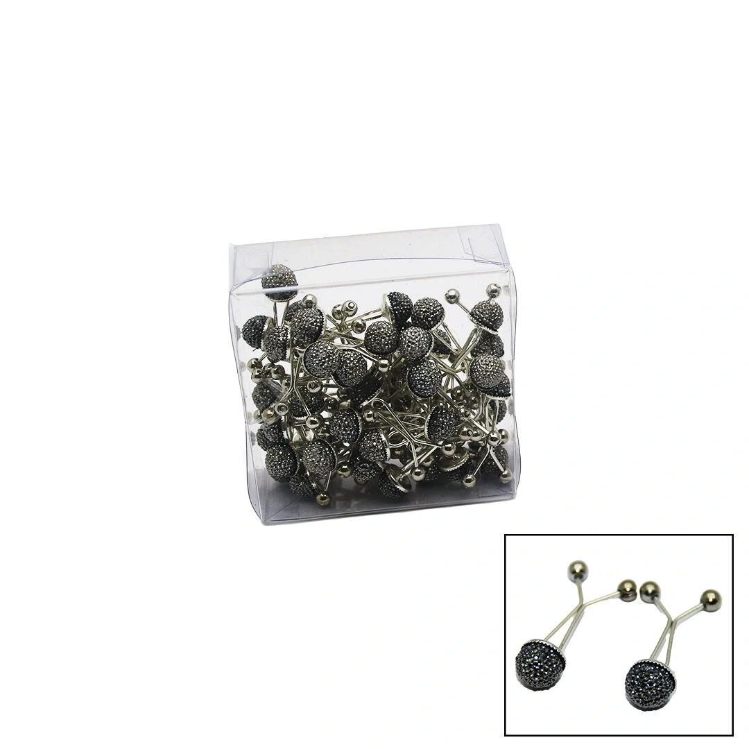 İBİCO ( ŞK-250 ) SCARF SHAWL ( TAŞLI ) ( KOYU GRİ ) ( 50PCS ) EŞARP BAŞÖRTÜ & ŞAL KLİPSİ*30