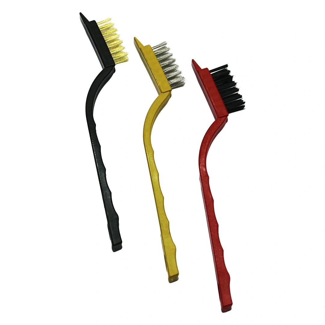 WIRE BRUSH SET ( 3PCS ) MİNİ TEL FIRÇA SETİ ( PRİNÇ & ÇELİK & NAYLON FIRÇA)*10X50