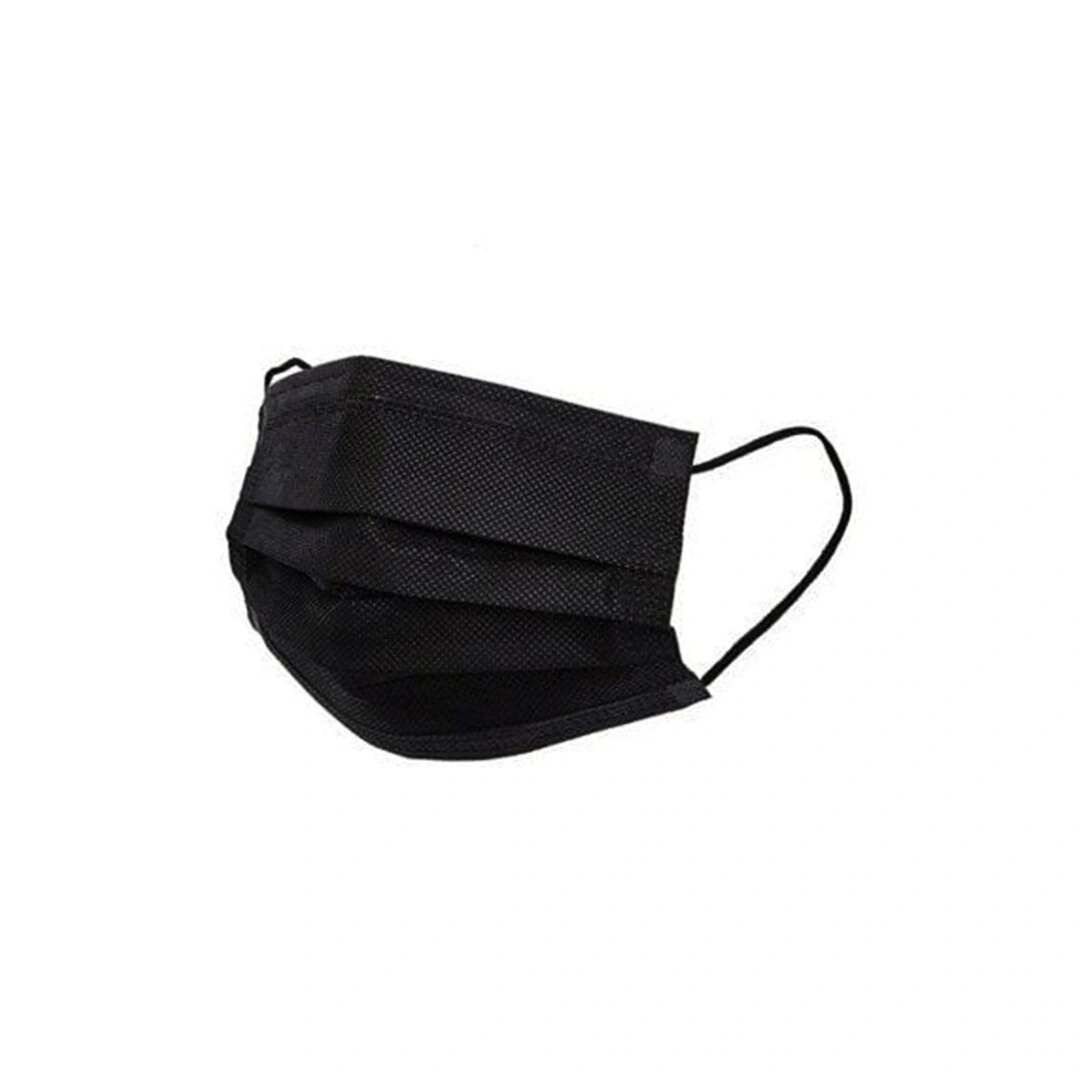 KAVMASK ( SİYAH ) ( 50PCS ) MEDİKAL CERRAHİ YÜZ MASKESİ ( TEK KULLANIMLIK & 3 KATLI )*1X48