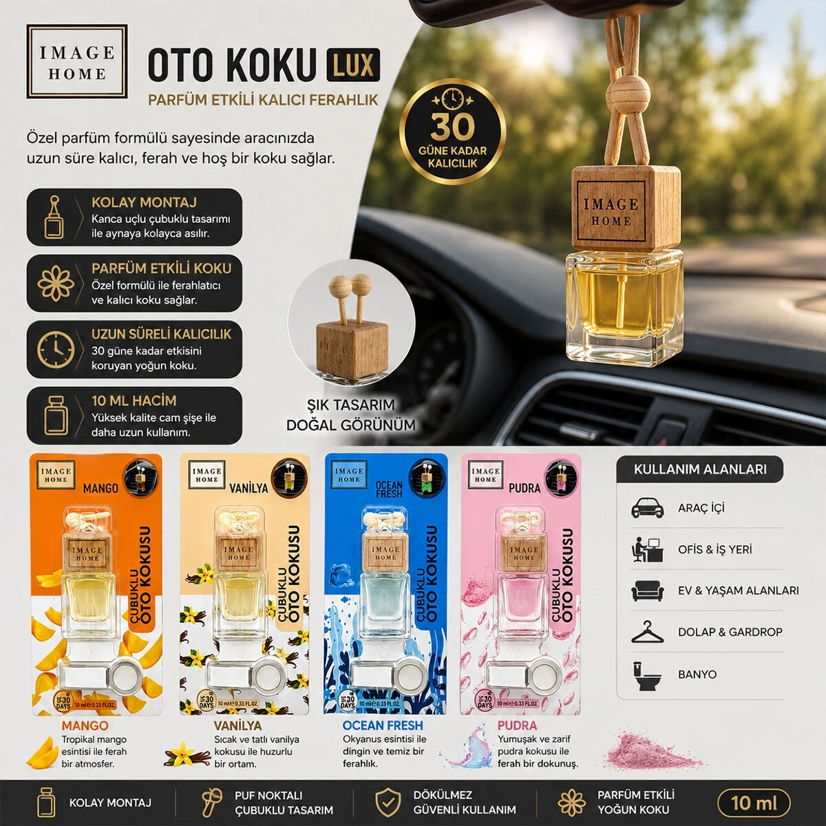 IMAGE HOME OTO KOKU LUX ( MANGO & OCEAN FRE & PUDRA & VANİLYA ) ( 10 ML )*24X1