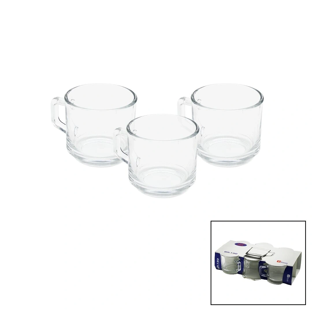 IŞIK KİTCHEN BR-190 ( 6PCS ) ( MİNİ ) CAM KUPA ( 150ML )*8=K