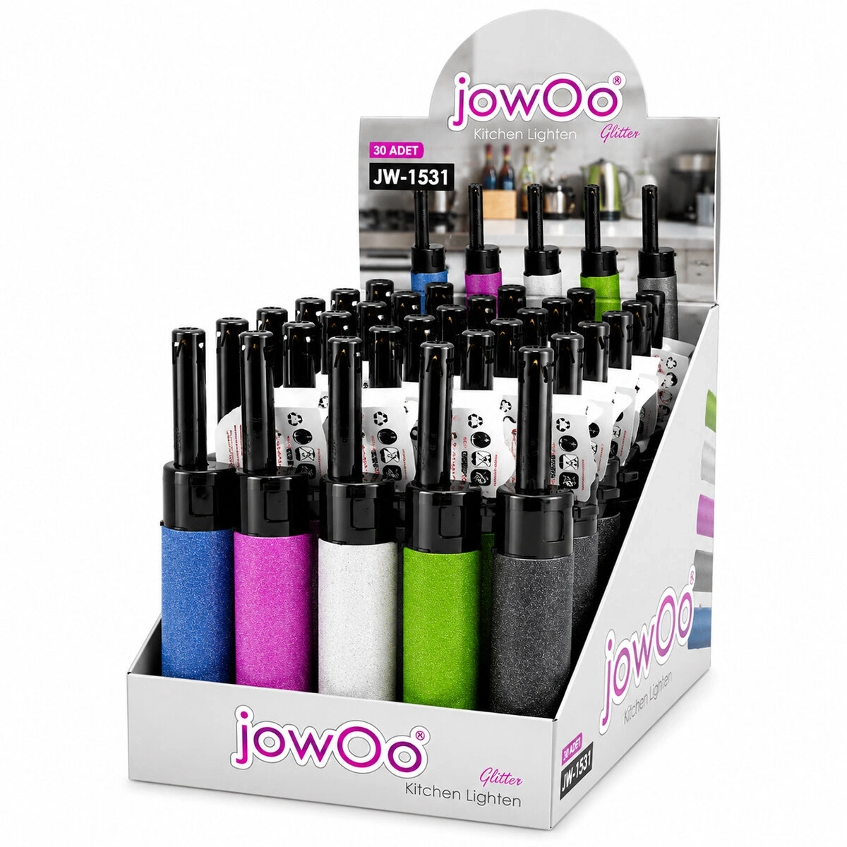 JOWOO JW-1531 ( RENKLİ & SİMLİ ) OCAK MUTFAK ÇAKMAK*30X20