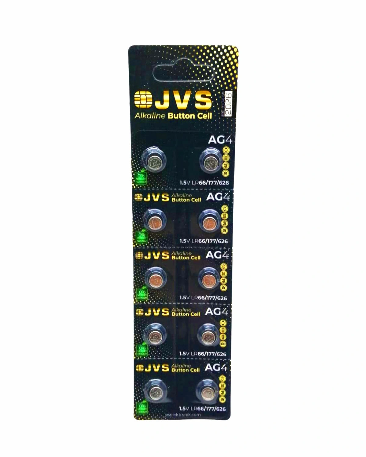 JVS AG4 1.5V LR66 SAAT PİLİ 10LU KART*400
