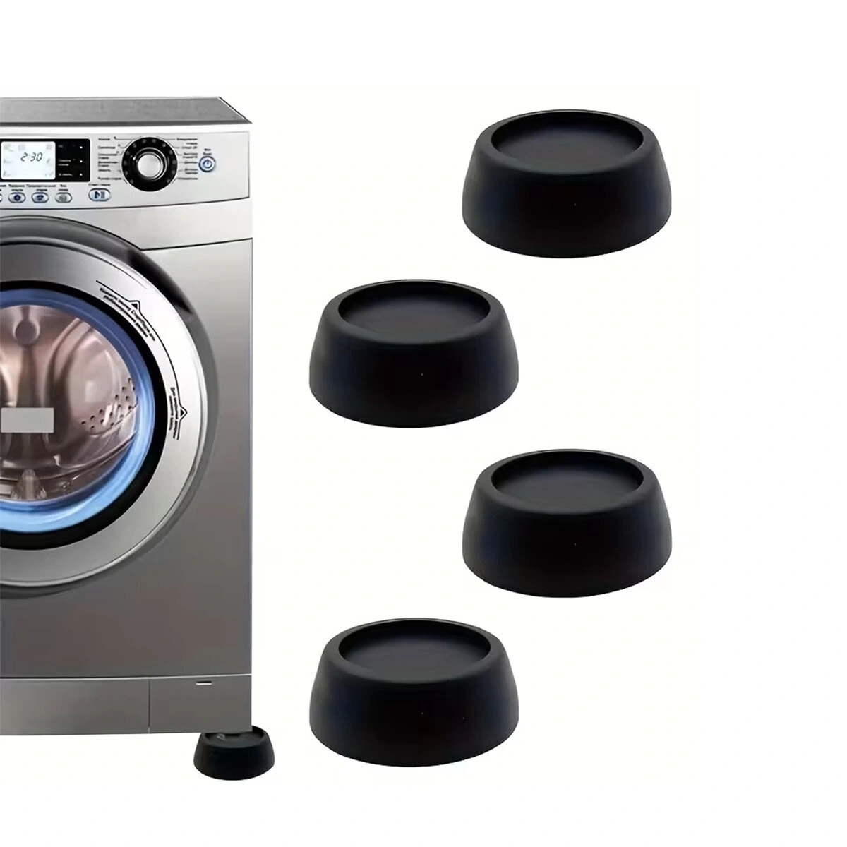 KERVAN ( SİYAH ) ( 4PCS ) ÇAMAŞIR MAKİNE TİTREŞİM ÖNLEYİCİ AYAK*140