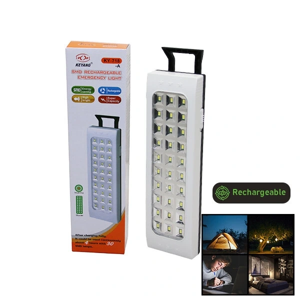 KEYANG KY-718-A ( 30 SMD LED ) ( FİŞ ŞARJLI ) IŞILDAK FENER ( EMERGENCY LIGHT ) ( TAŞIMA KULPLU )*1