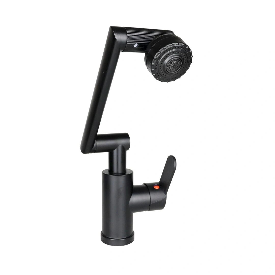 KINETEX KTX-3307 ( SİYAH & 1080° ) ÇOK FONKSİYONLU MUSLUK BATARYA*24