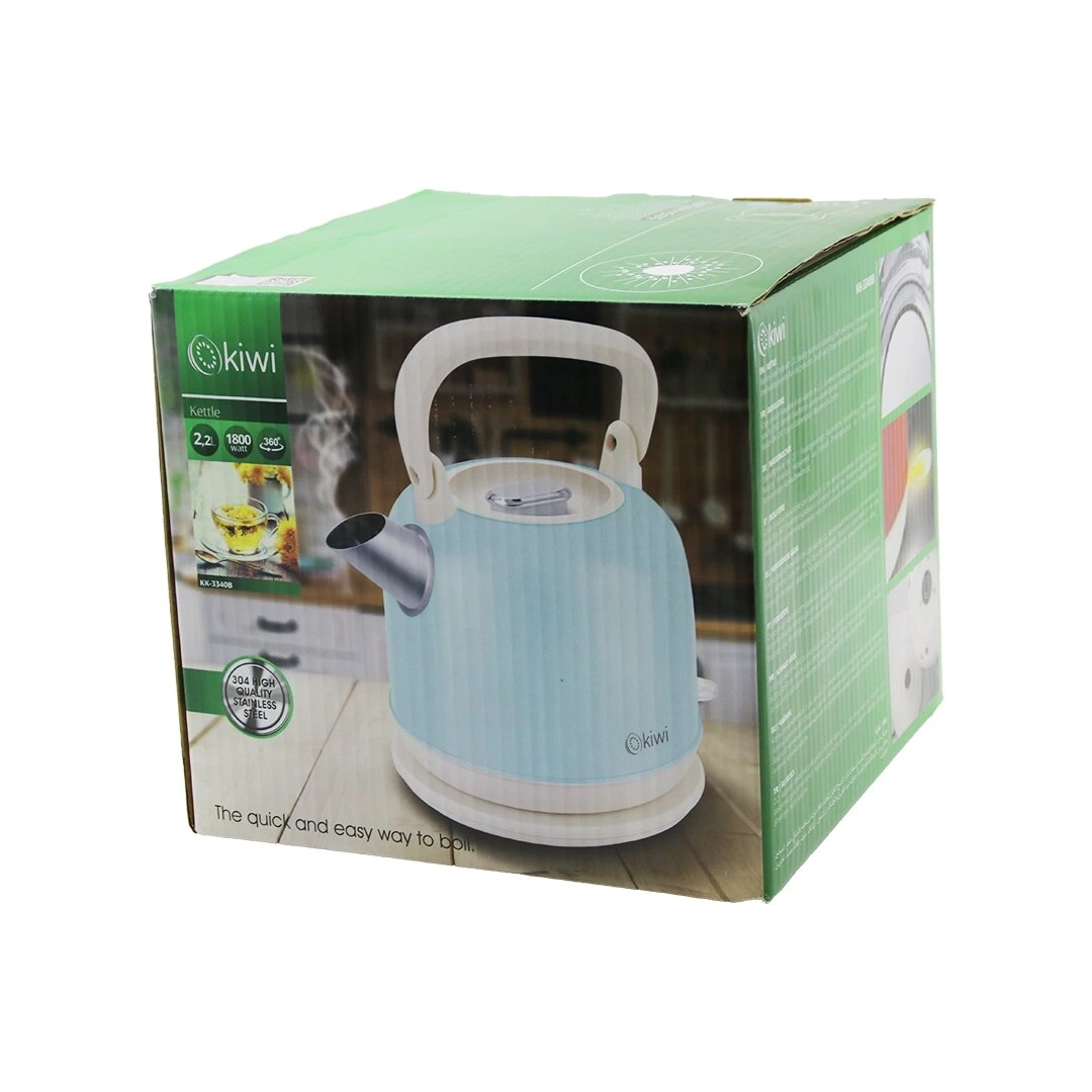 KİWİ KK-3340B (MAVİ) (NOSTALJİ DEMLİK MODEL) (ÇELİK) KETTLE SU ISITICI (2.2LT) (1800W) (PASLANMAZ ÇELİK GÖVDE& GİZLİ RESİZTANS)*4