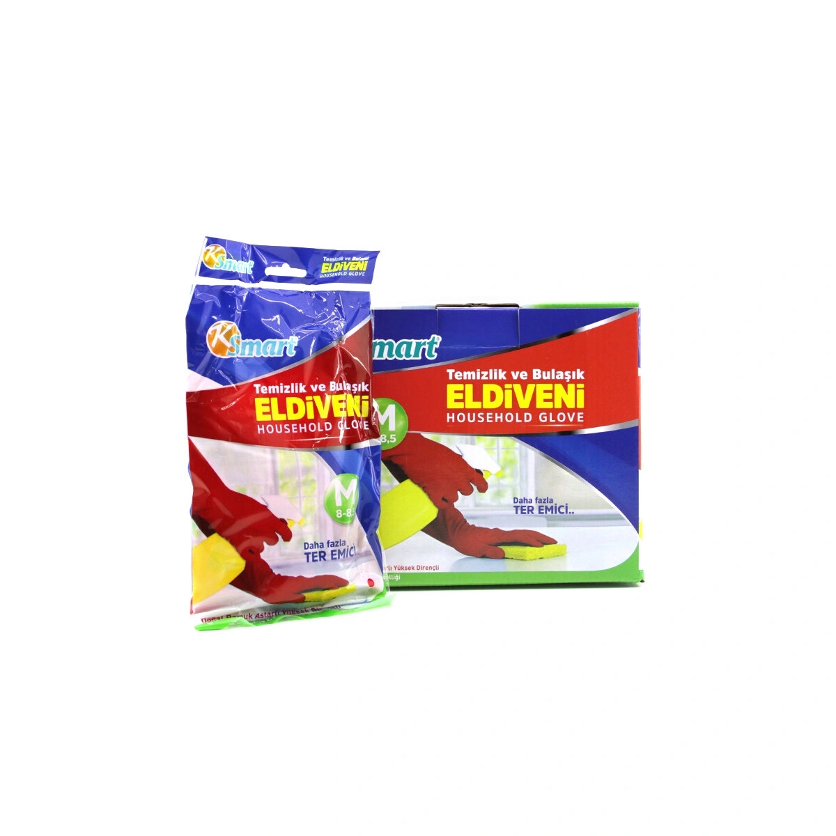 KSMART K-1285 TEMİZLİK VE BULAŞIK ELDİVENİ ( M ) ( NO:8-8,5 )*30X10