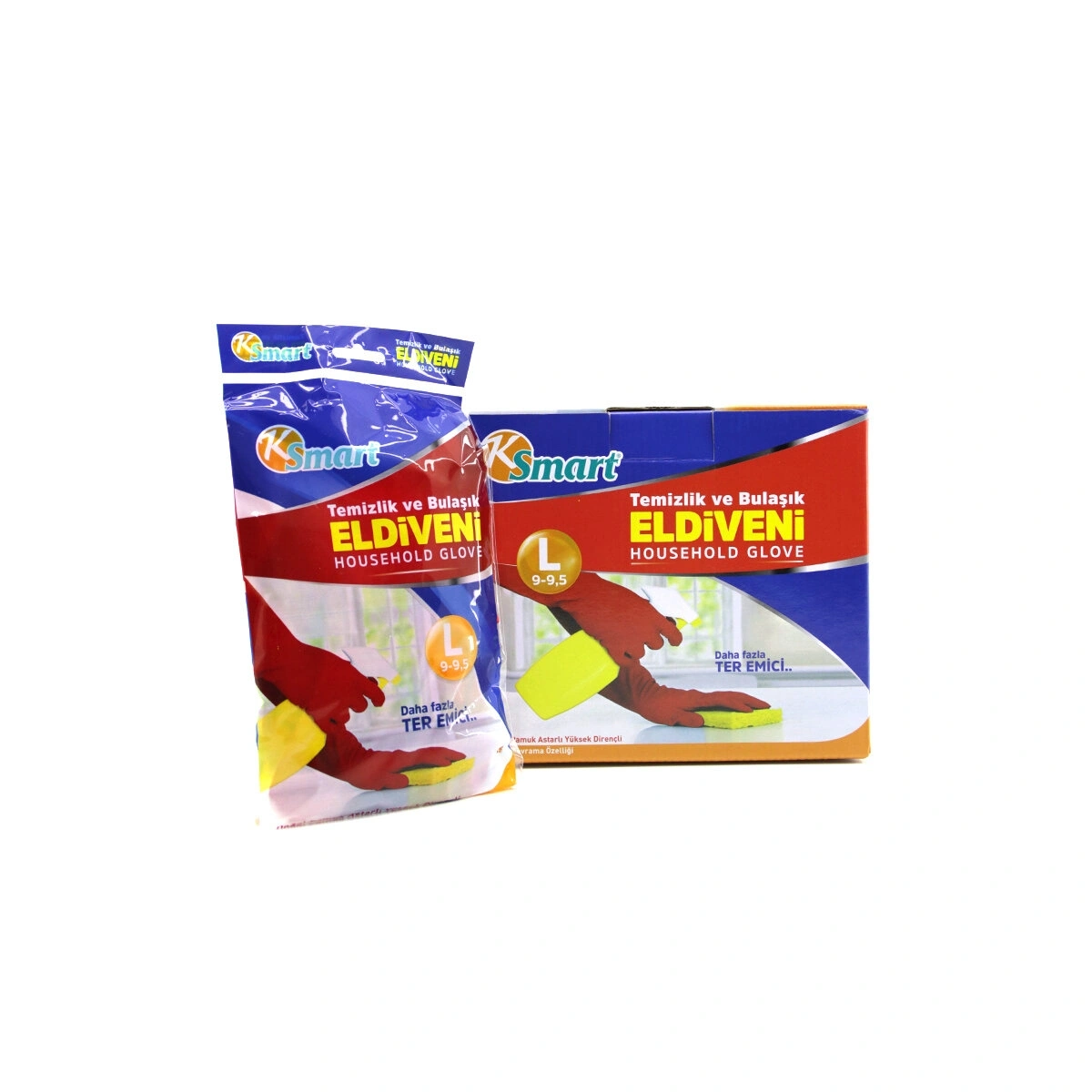 KSMART K-1292 TEMİZLİK VE BULAŞIK ELDİVEN ( L ) ( NO:9-9,5 )*30X10