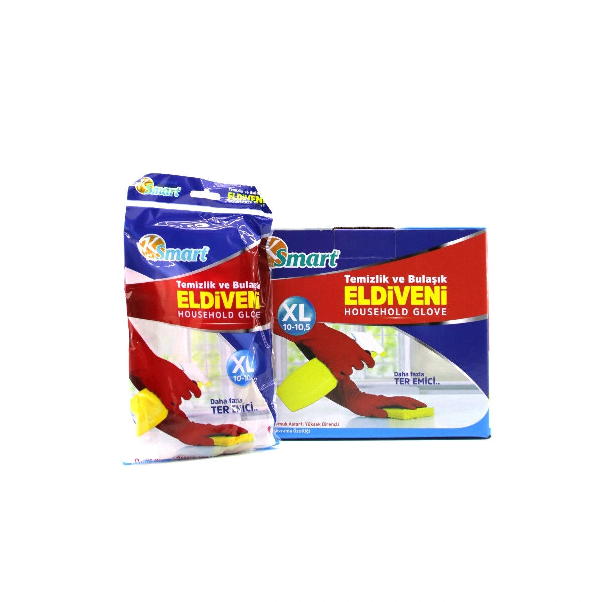 KSMART K-1308 TEMİZLİK VE BULAŞIK ELDİVENİ ( XL ) ( NO:10-10,5 )*30X10