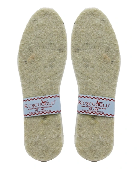 KUŞCUOĞLU KÇ-300-27007 ( DİKİŞSİZ ) ( BEYAZ & EVA & ERKEK ) YÜN KEÇE ( 41-42-- 43-44)*12X63