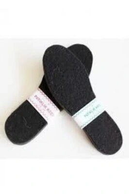 KUŞCUOĞLU KÇ-900-27049 ( DİKİŞSİZ ) ( PATİKLİK & DELİKLİ ) ( SİYAH & BAYAN ) YÜN KEÇE*12X70