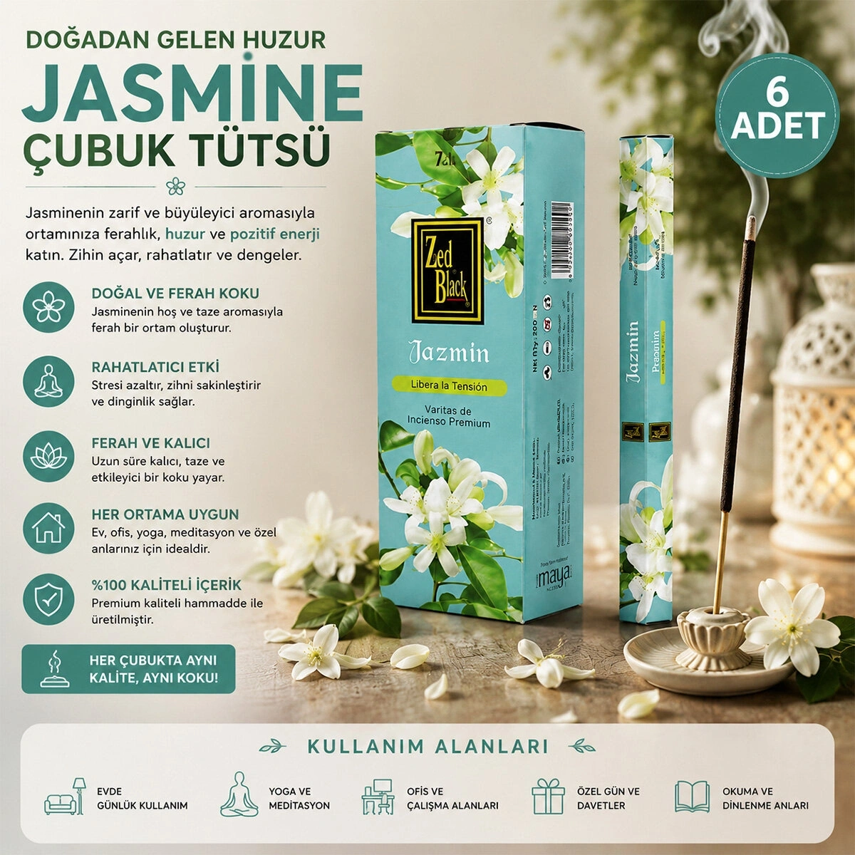 LAYANSAA ( JASMİNE ) ( ÇUBUK ) TÜTSÜ*6X50