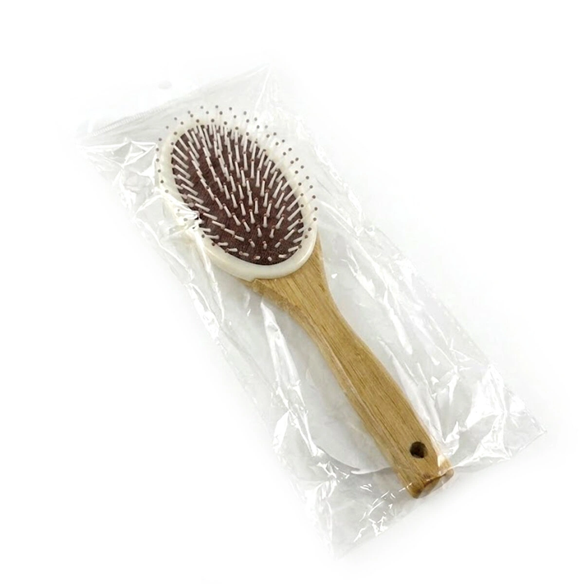 LB COMB VM-145 ( OVAL ) ( AHŞAP SAP & PLS.GÖVDE) ( SAÇ FIRÇASI &TARAK ) (BEYAZ PLS.& RENKLİ TOP UÇ )*24X6