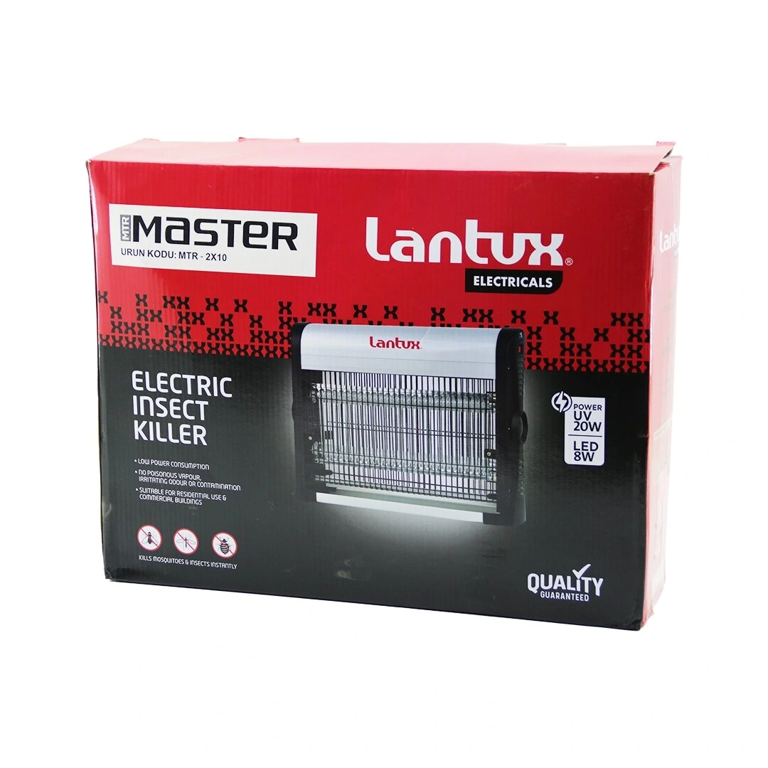 MASTER MTR-2X10 SİNEK ÖLDÜRÜCÜ CIZ CİHAZI MAKİNE (20W) (2PCS LED FLORESAN) (60M2 ETKİLİ) (3000V GERİLİM) (42X10X31.5CM)*6