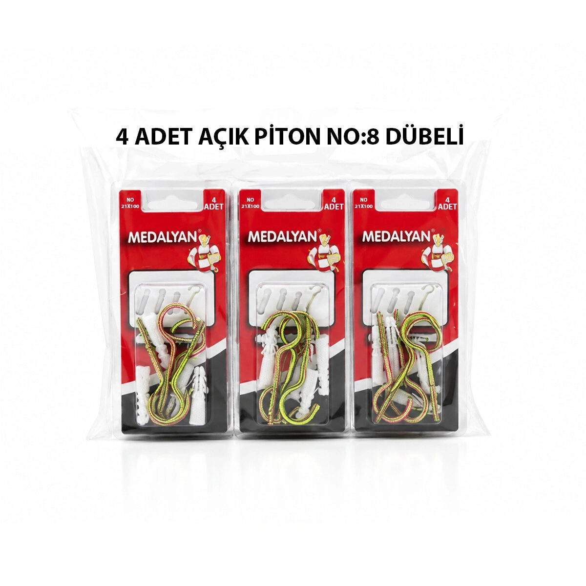 MEDALYAN DL-28 ( 21X100 ) ( 4PCS ) AÇIK PİTON DÜBELLİ*12X10