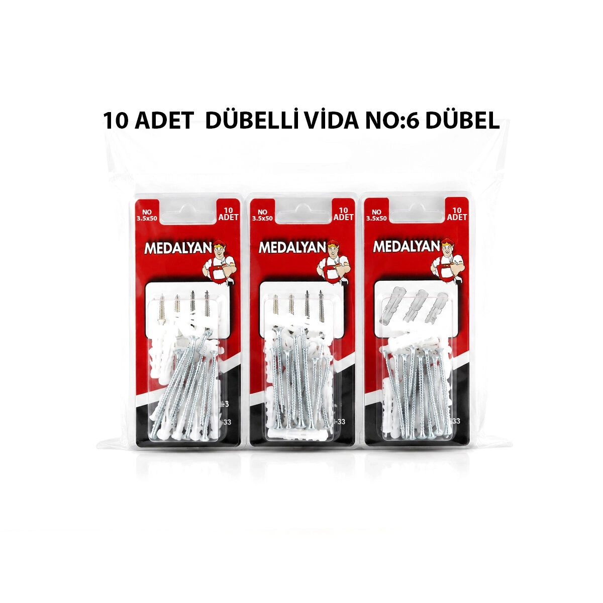 MEDALYAN DL-33 ( 3.5X50 ) ( 10PCS ) DÜBELLİ VİDA*12X10