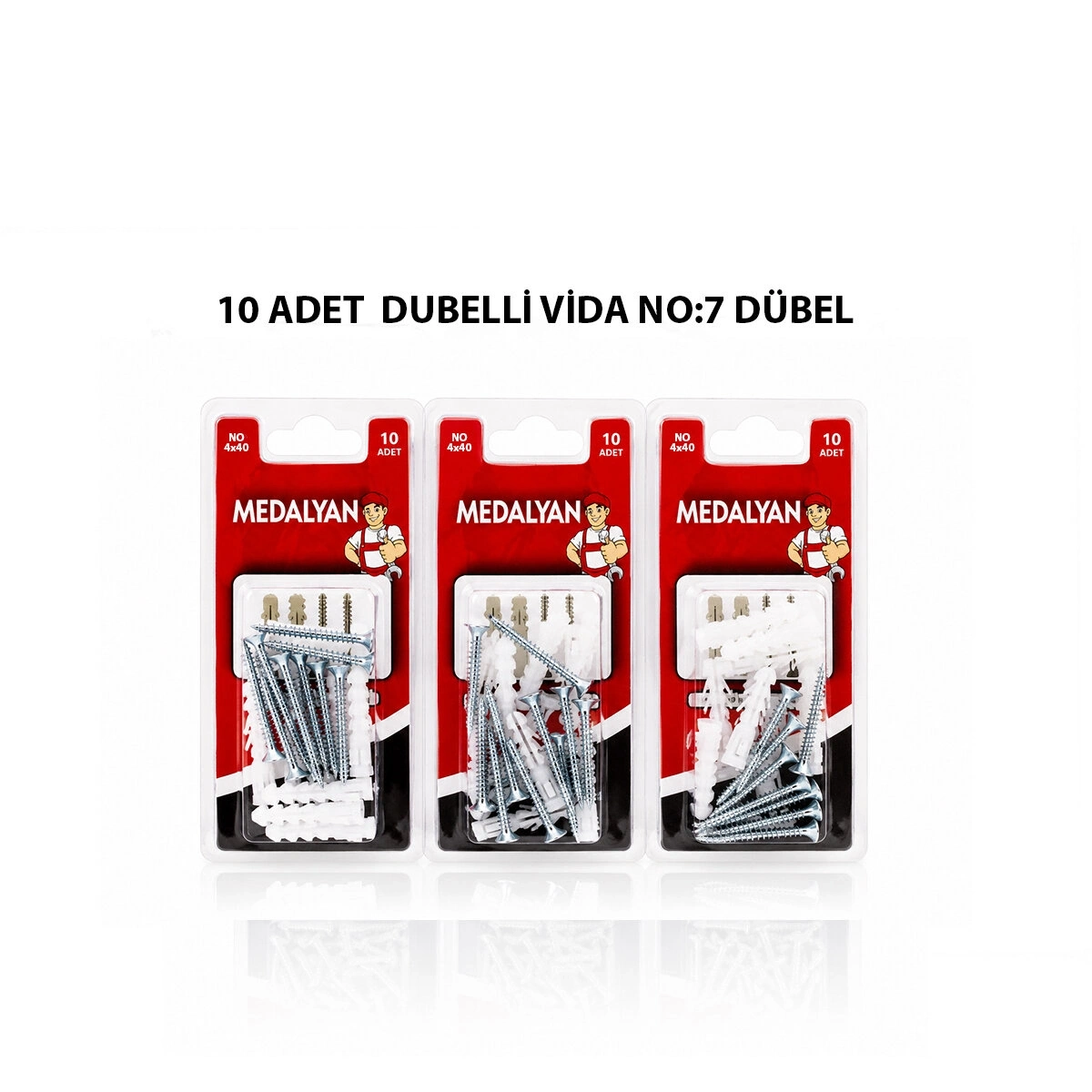 MEDALYAN DL-34 ( 4X40 ) ( 10PCS ) DÜBELLİ VİDA*12X12