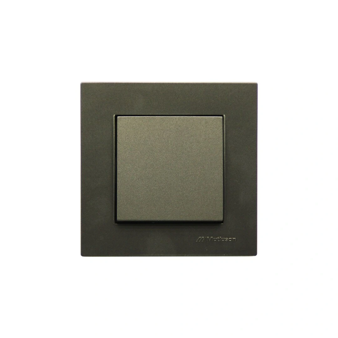 MUTLUSAN RİTA-2220 401 0286 ( POŞETLİ ) ( ANTRASİT & TEKLİ ANAHTAR ) VİDALI & ÇERÇEVELİ*12X10