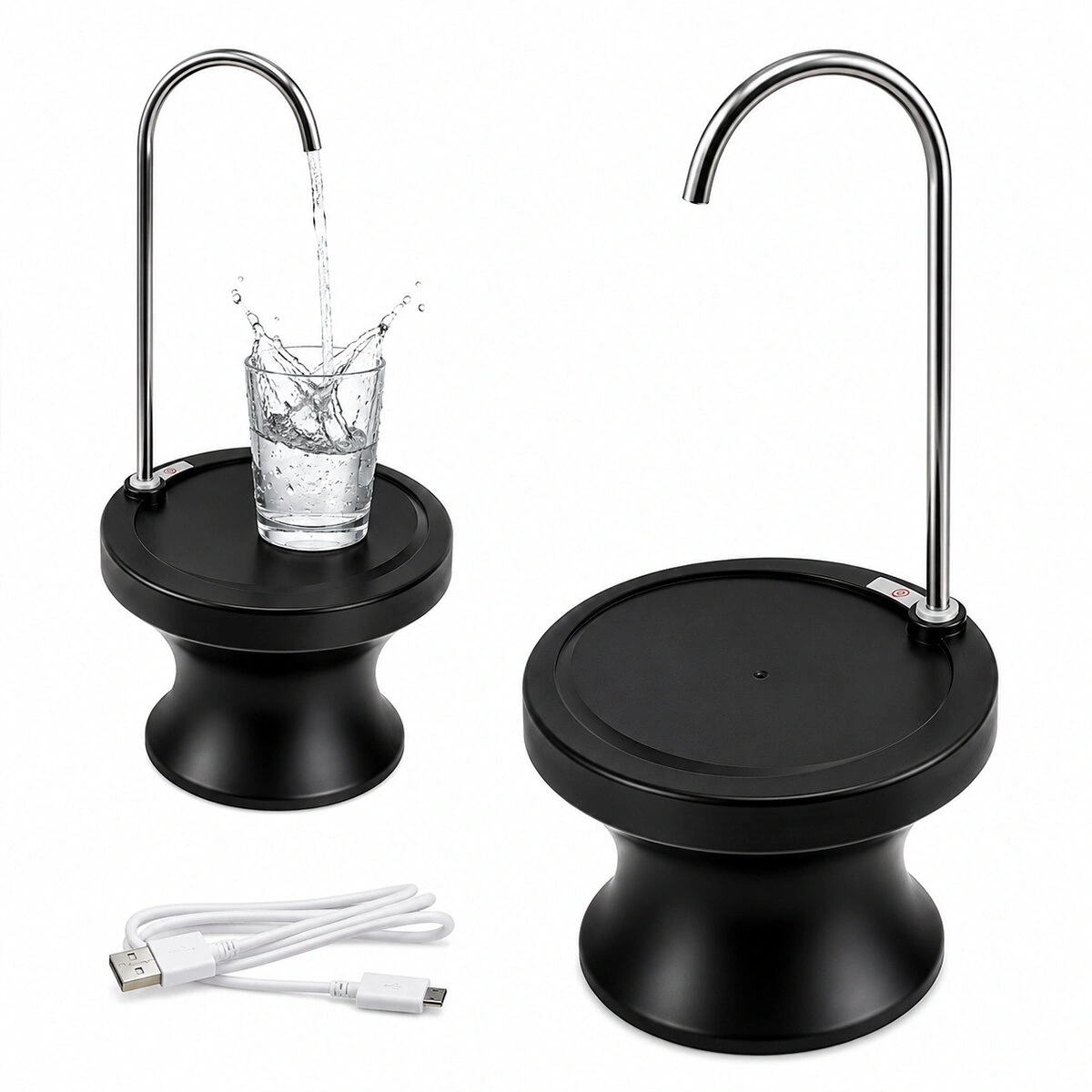 NEROX NRX-4337 ( USB ŞARJLI & OTOMATİK ) DAMACANA SU POMPASI  & STAND ( 360° BAŞLIK )*12