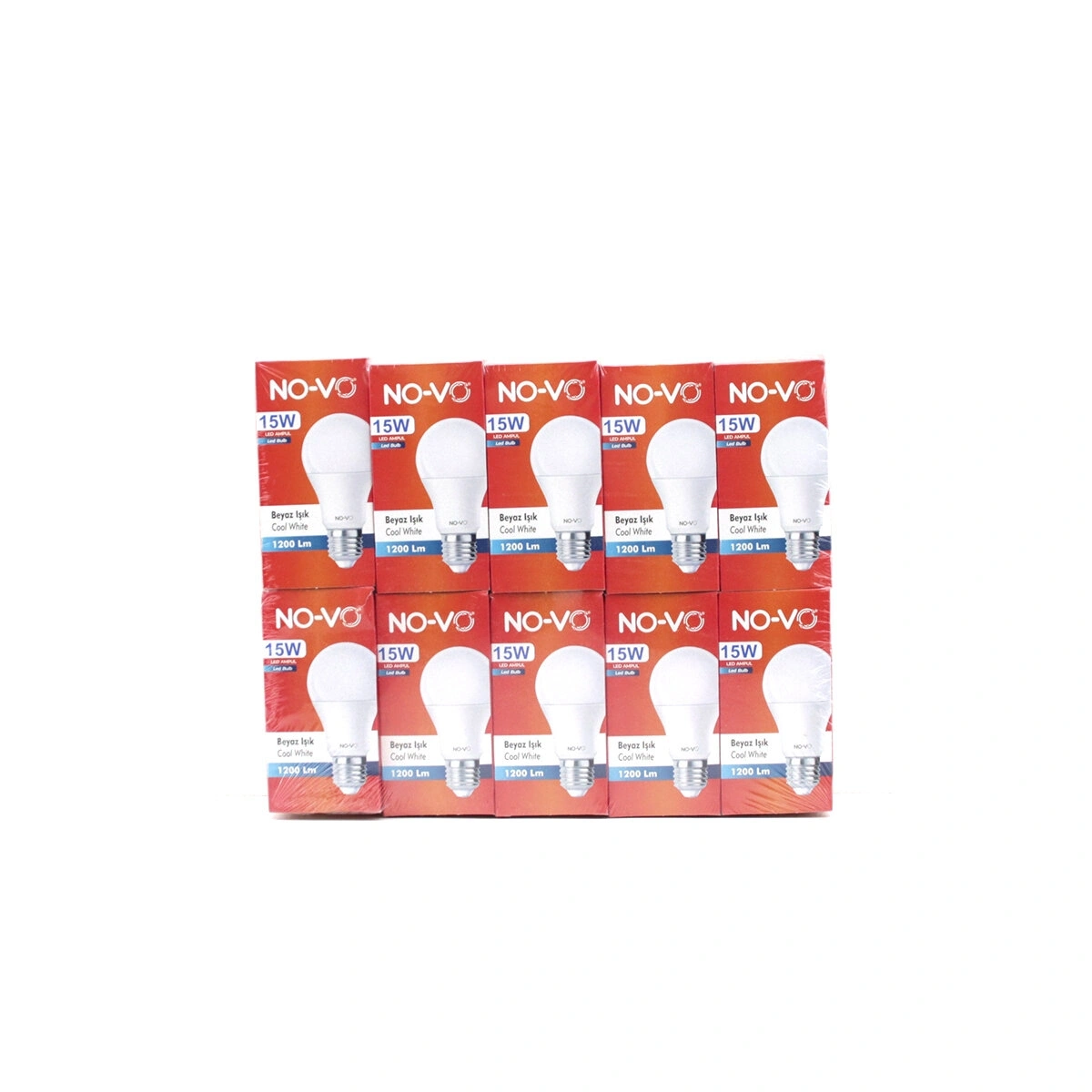 NO-VO ( 15W ) ( BEYAZ ) LED AMPUL (1200LM ) ( 6500K ) (15.000 SAAT ÖMÜR)*10X20
