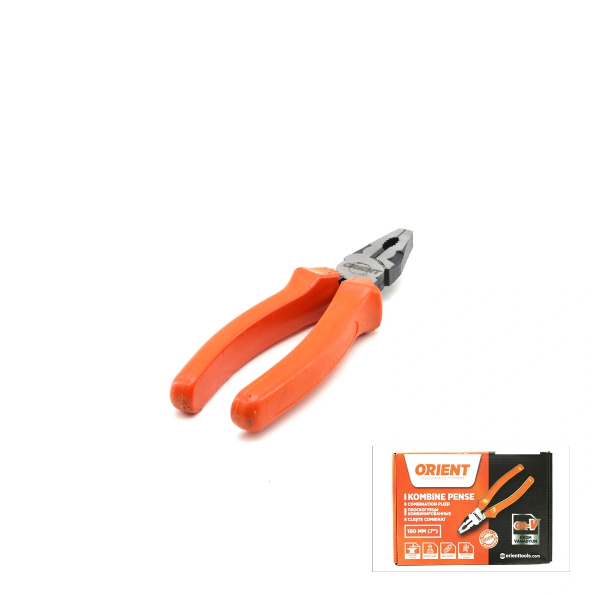 ORIENT OSP7T PROFESYONEL  ( 7 & 180MM ) KOMBİNE PENSE ( TUTUNCU SAPLI )( RAF ASKI APARATLI )*6X12