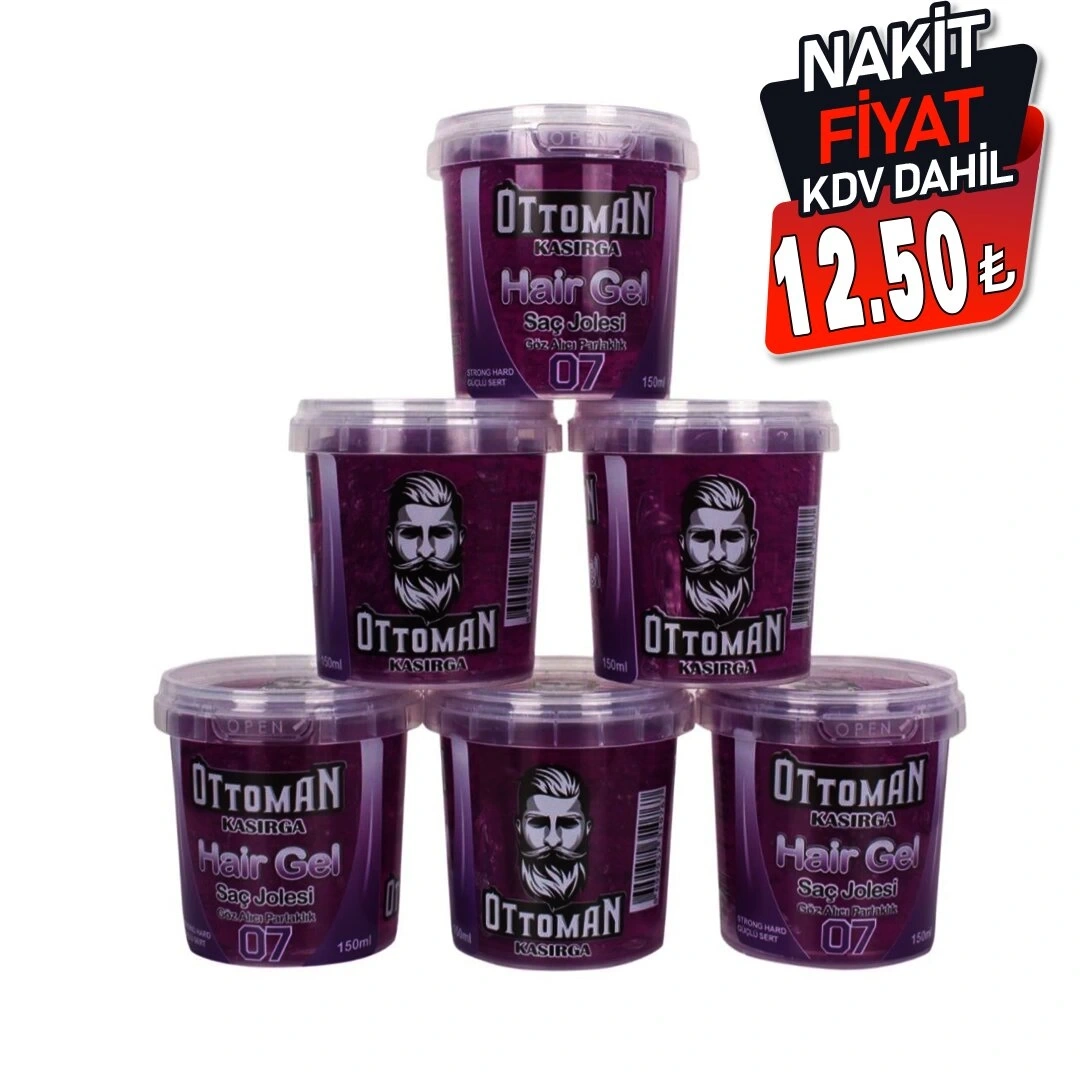 OTTOMAN KASIRGA ( 150ML ) ( MOR ) ( GÜÇLÜ SERT ) SAÇ JÖLESİ*6X16