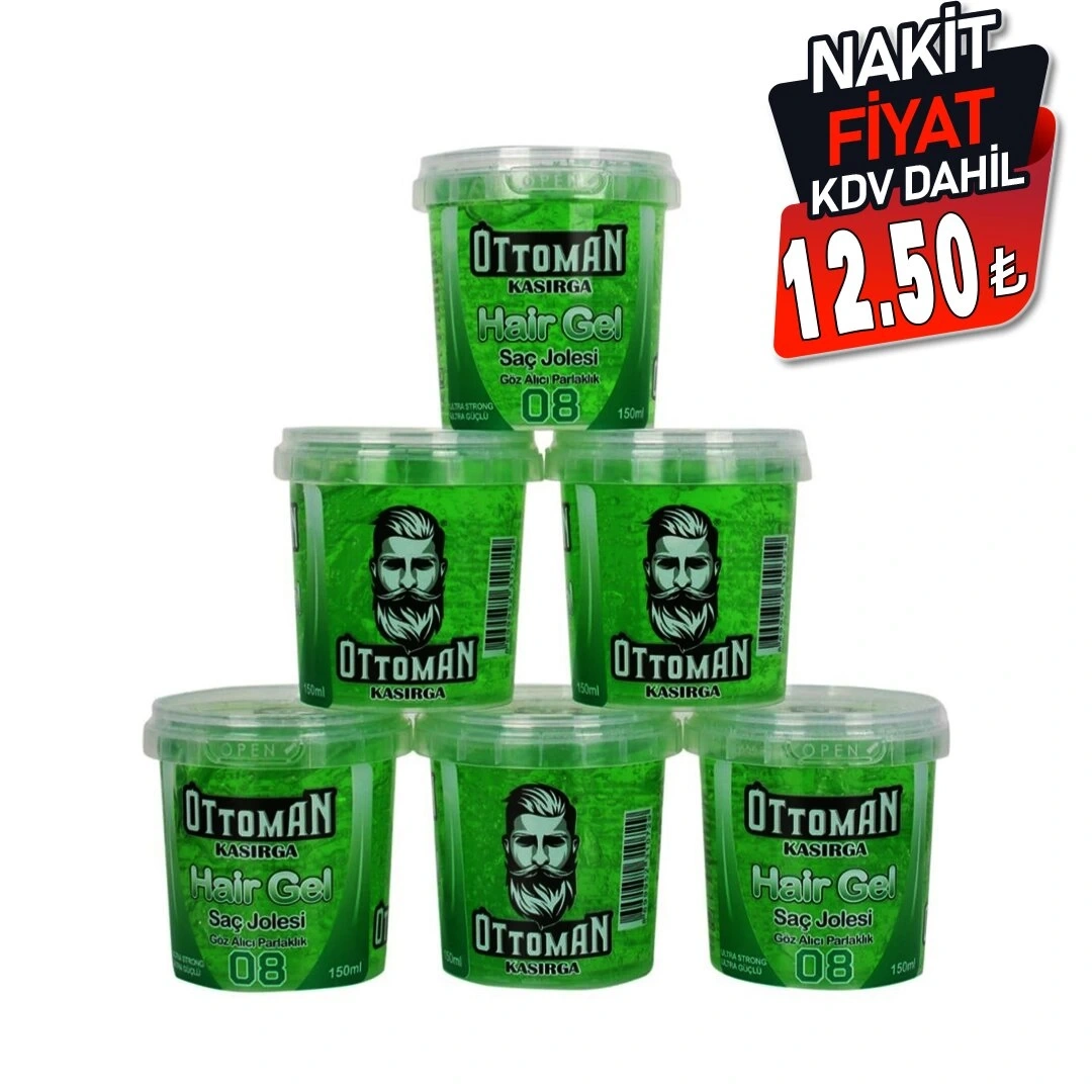 OTTOMAN KASIRGA ( 150ML ) ( YEŞİL ) ( ULTRA GÜÇLÜ ) SAÇ JÖLESİ*6X16