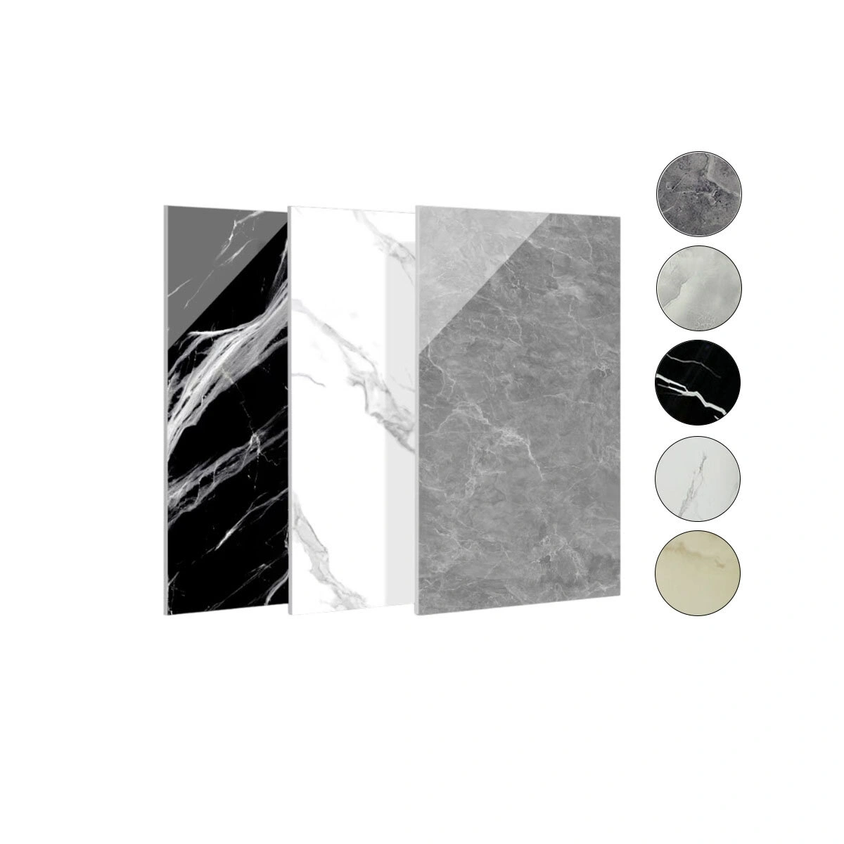 PABLITO HOME PBT-170 ( 4PCS ) ( DÜZ & KÖPÜK PANEL ) ( MİX MERMER DESEN ) YAPIŞKANLI DUVAR KAĞIT ( 30X60CM )*50=K