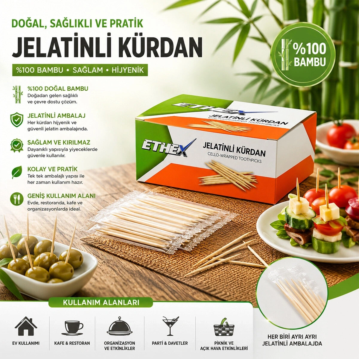 PACKLAND ( 500PCS ) ( JELATİNLİ ) KÜRDAN*50=K