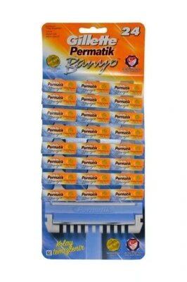 PERMATİK ( BANYO ) SAPLI JİLET KARTELA ( 48PCS )*1X20