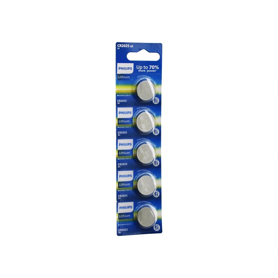 PHILIPS LİTHİUM CR-2025 ( PARA PİL ) ( 3V ) ( 5Lİ KART )*200