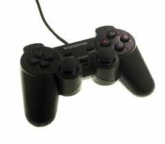 PLATOON PL-2596 ( KABLOLU ) ( PS2 MODELİ ) GAME JOYPAD PC SİYAH ANALOG OYUN KOLU*60