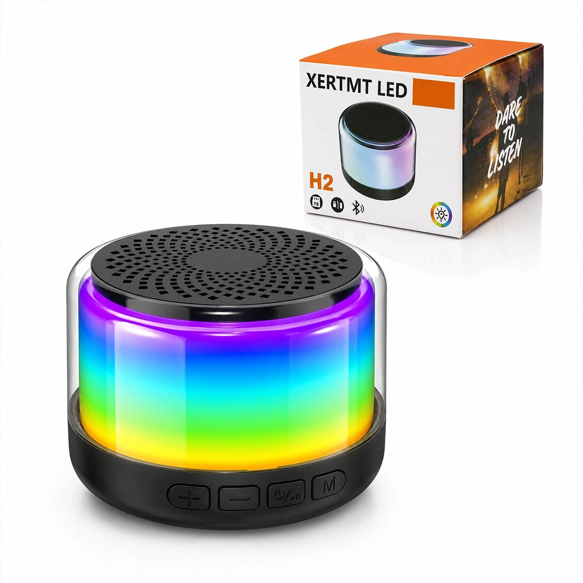 PLATOON PL-4675 ( BT & SD & USB ŞARJLI) ( RGB IŞIKLI ) BLUETOOTH WİRELESS SPEAKER HOPARLÖR ( 3W )*100