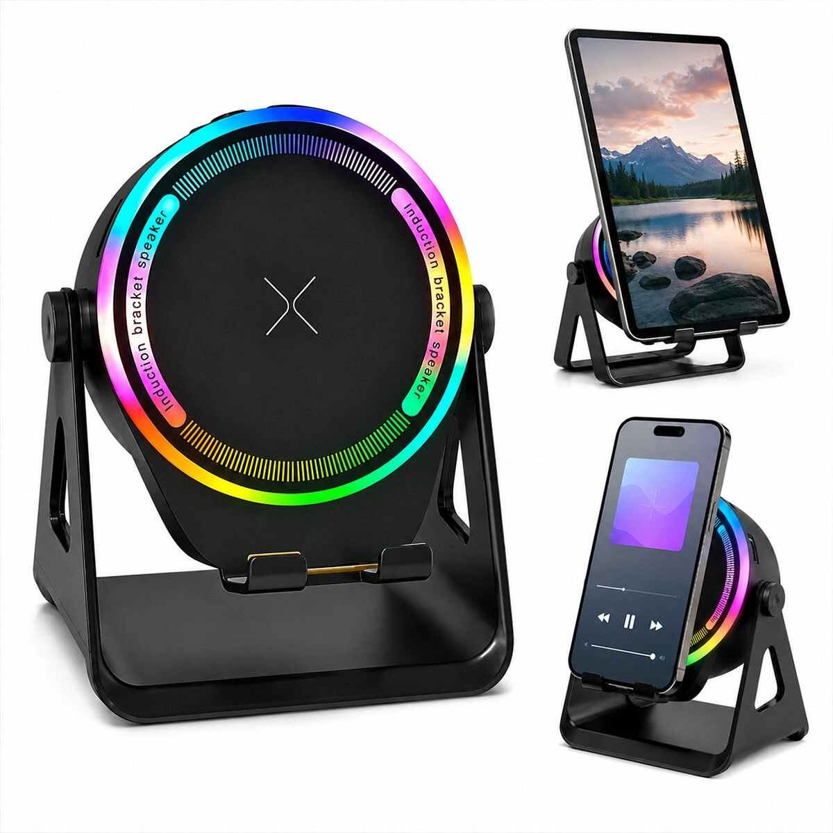 PLATOON PL-4676 ( BT & SD & USB ŞARJLI ) ( TELEFON TUTACAK ) ( RGB IŞIKLI ) BLUETOOTH WİRELESS SPEAKER HOPARLÖR ( 5W )*60