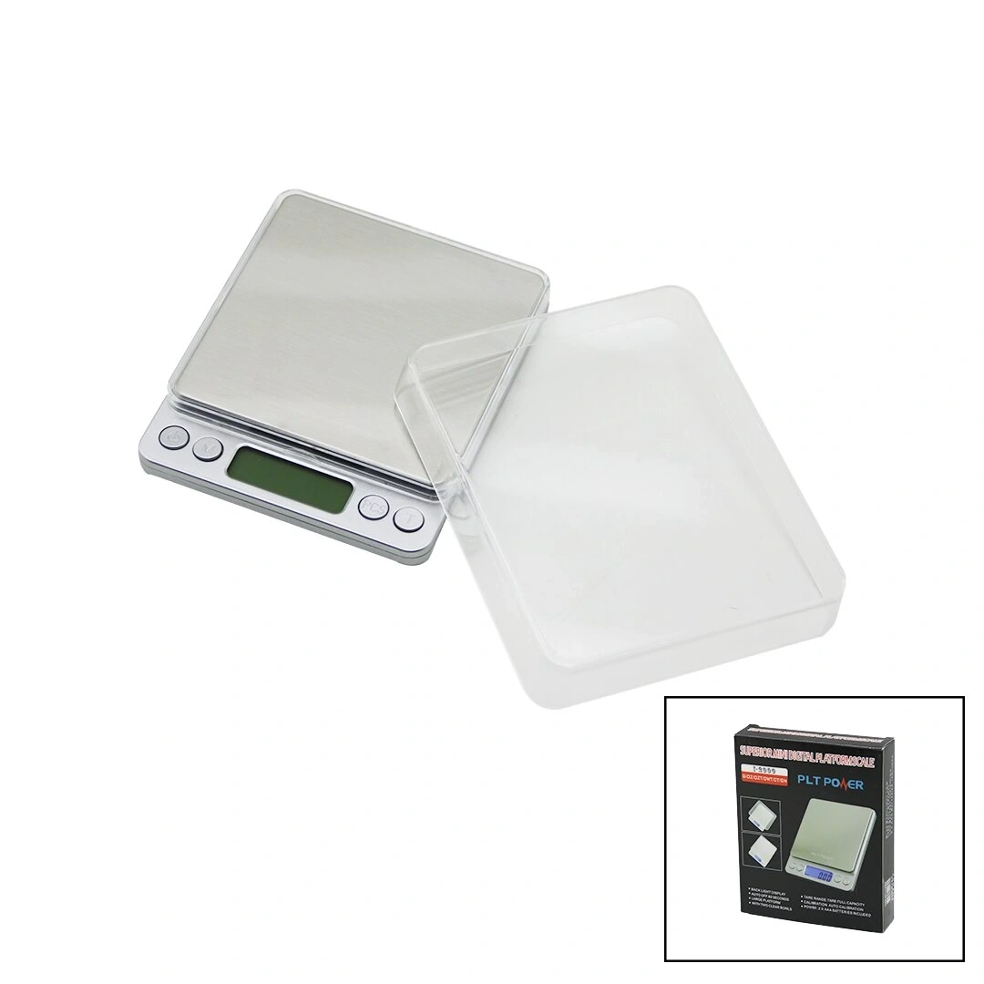 PLT POWER I-2000 1-2000 (3000GR/0.01GR) (MİNİ=10.5X13CM) HASSAS TARTI & TERAZİ ( ŞEFFAF PLS.KAPAKLI & PİLLİ= 2PCS İNCE)*50