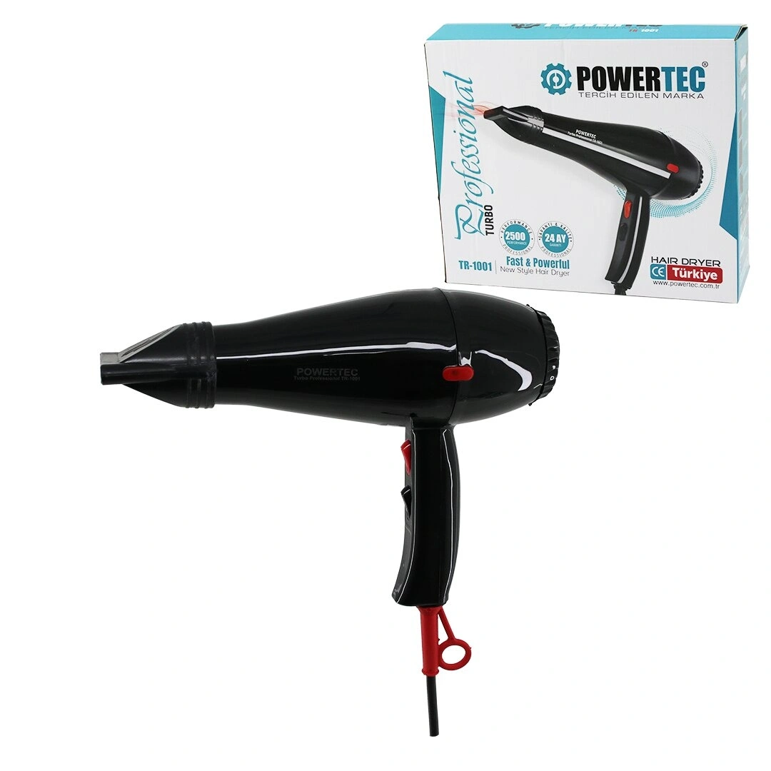 POWERTEC TR-1001 SAÇ KURUTMA & FÖN MAKİNESİ 2500W PERFORM*12