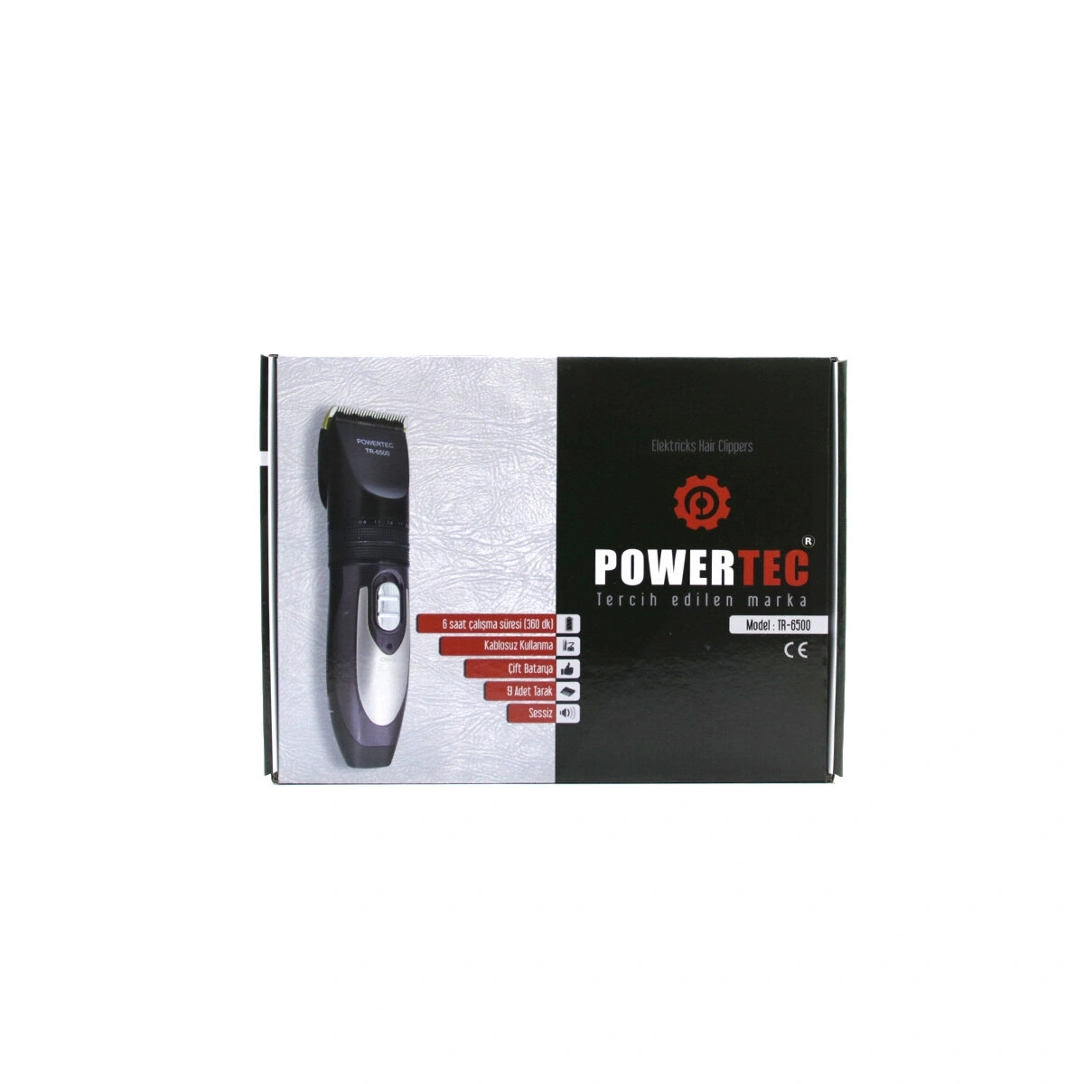 POWERTEC TR-6500 ŞARJLI TRAŞ MAKİNESİ ( KABLOSUZ ) ( 6 SAAT ÇALIŞMA ) ( ÇİFT BATARYA )*20