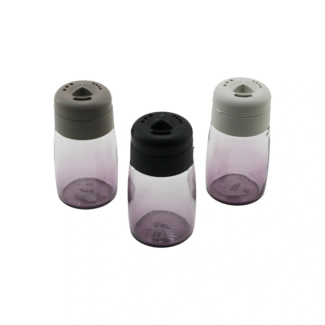 QLUX C-00271 ( STAR OVAL ) ( RENKLİ CAM ) TUZLUK & BAHARATLIK ( 100CC ) ( RENKLİ PLASTİK KAPAK= 3 SİTİL DÖKÜM ) *30=K