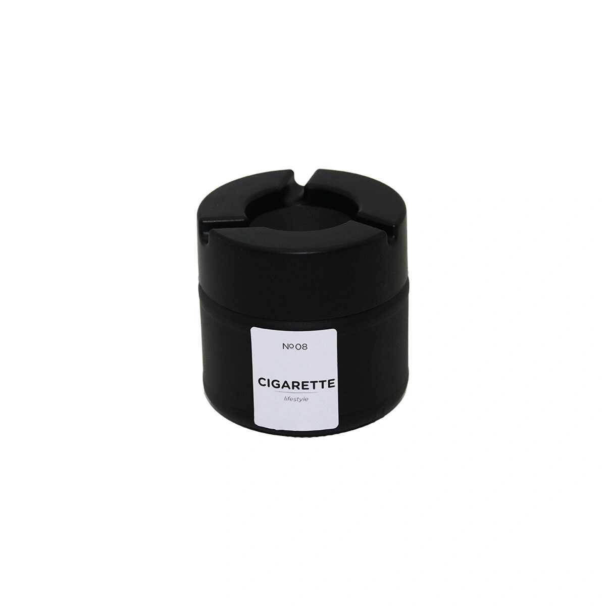 QLUX C-00567 ( 300CC ) ( SİYAH CAM ) KÜLLÜK ( SİYAH PLASTİK KAPAK ) ( NO-08 CIGARETTE & KÜL TABLASI )*24=K