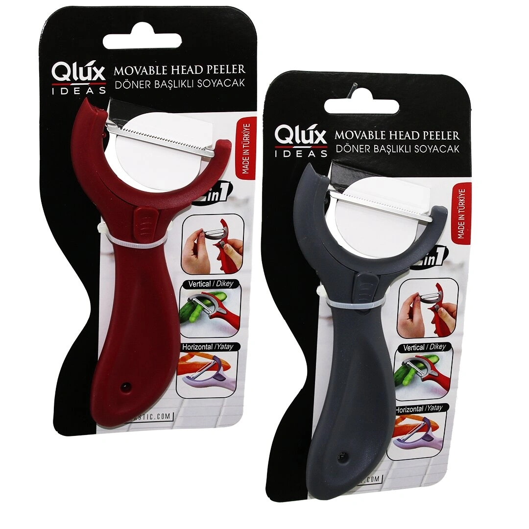 QLUX L-00623 ( 2İN1 ) DÖNER BAŞLIKLI SOYACAK ( DİKEY & YATAY KULLANIM )*50=K