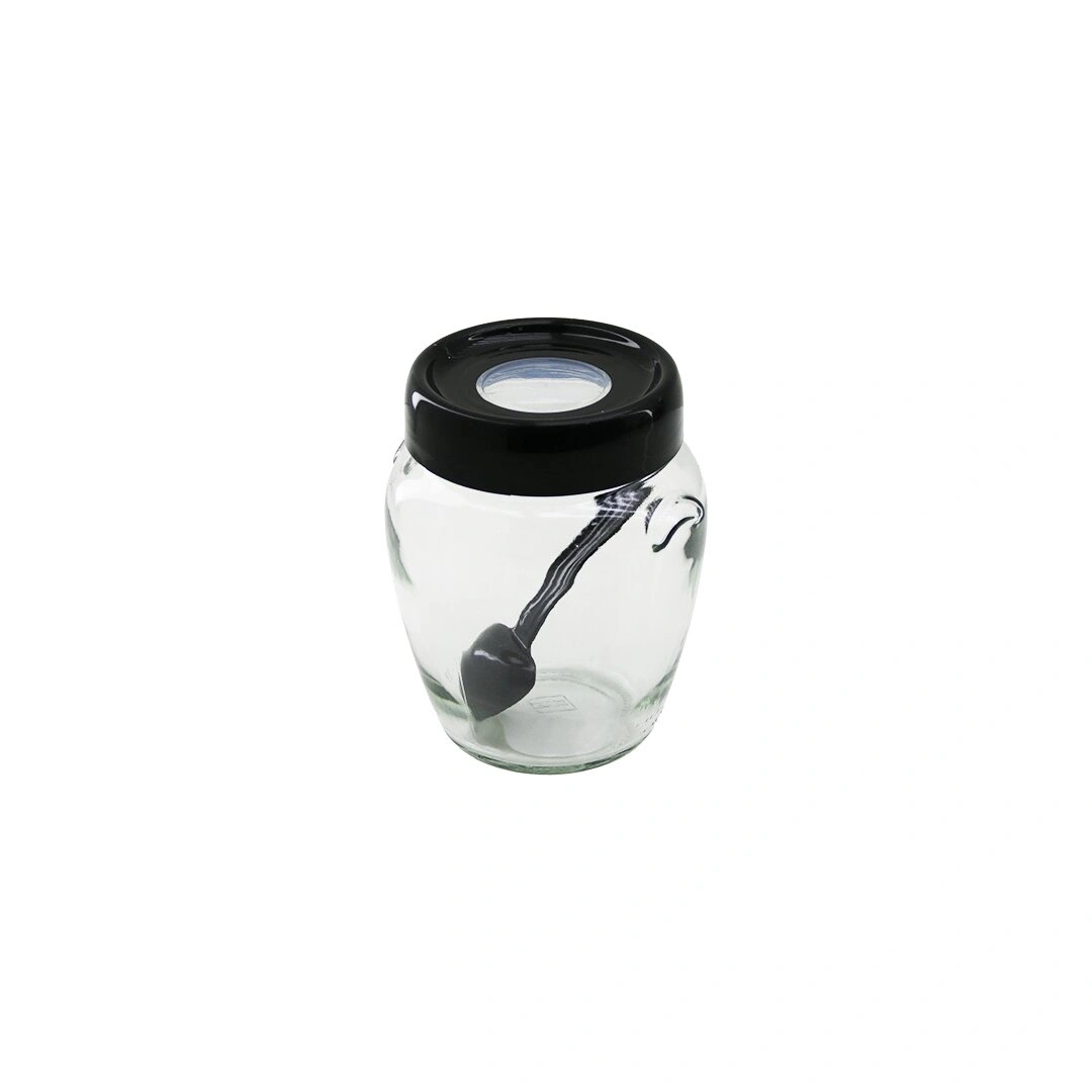 QLUX S-00156 ( 300CC ) RING KAŞIKLI CAM BAHARATLIK*24=K