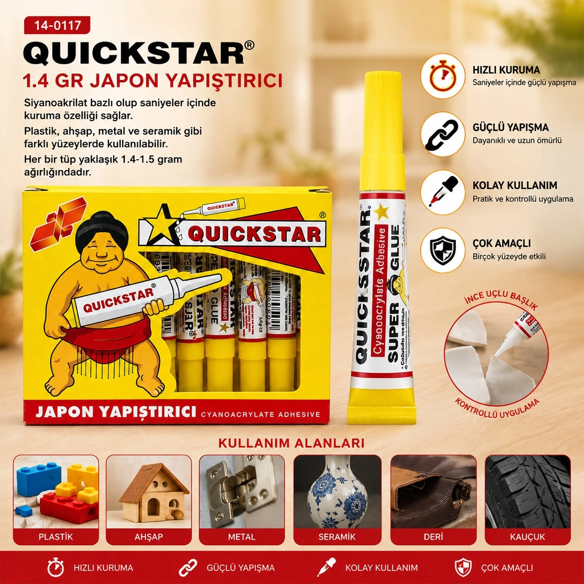 QUICKSTAR 1.4 GR JAPON YAPIŞTIRICI*50X100
