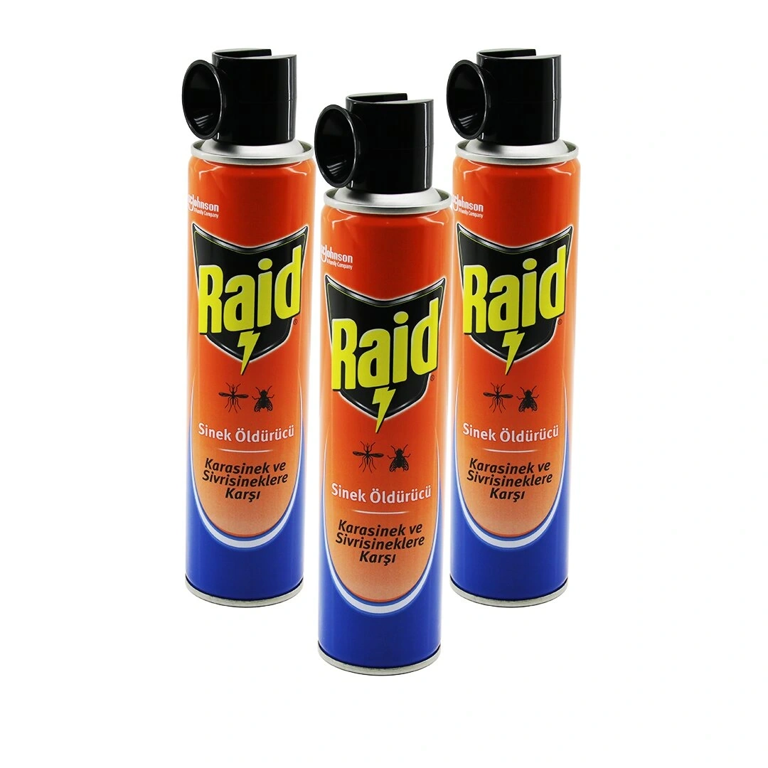 RAİD ( SPREY= KLASİK ) KARASİNEK & SİVRİSİNEK ÖLDÜRÜCÜ & SAVAR İLAÇ ( LACİVERT ŞİŞE ) ( 300ML )*12X4