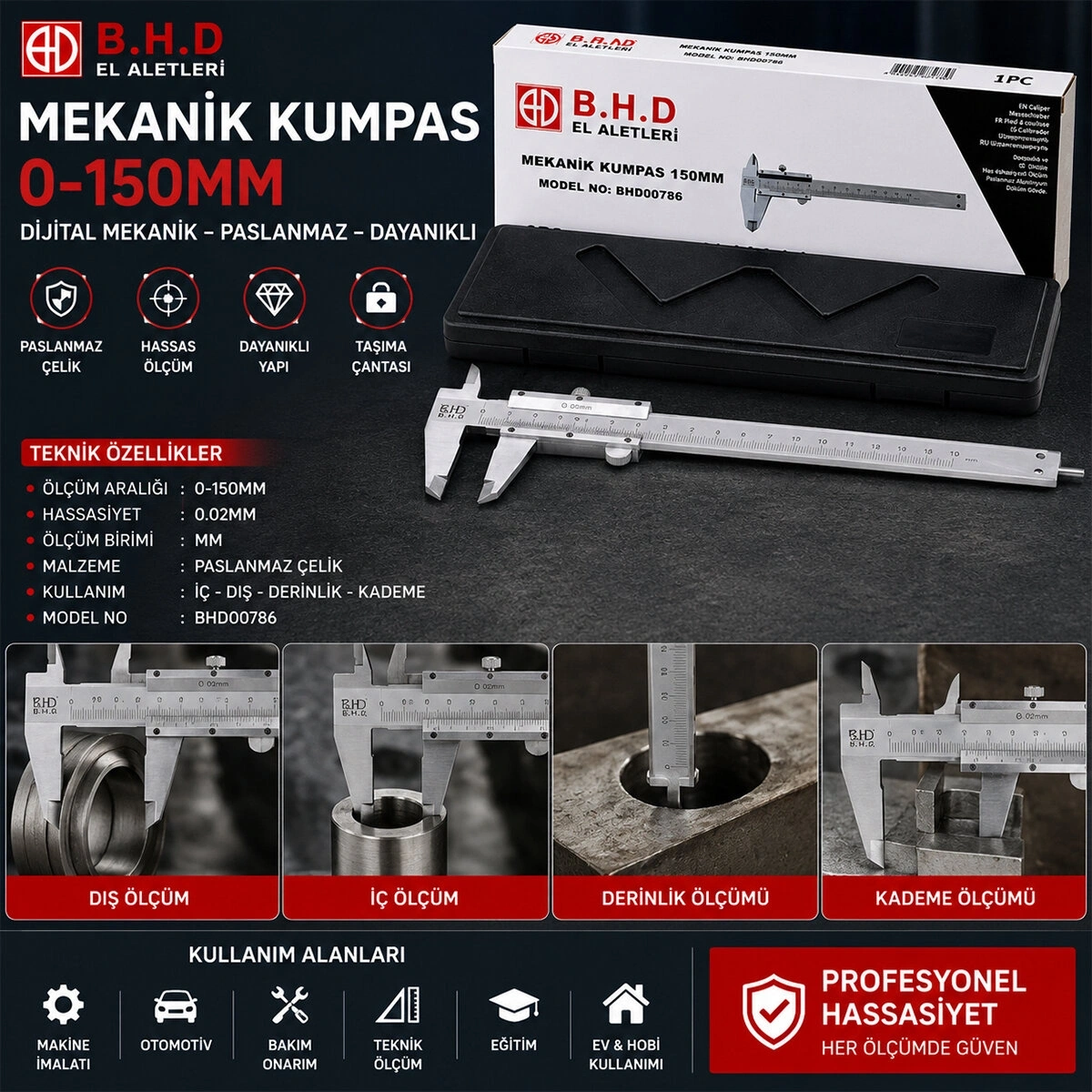 RoHS ELECTRONİC DİGİTAL CALİPER LRD-72-24 ( 0-6 ) DİJİTAL KUMPAS ÖLÇÜ ALETİ ( 0-150MM ) (BRKT-130812)*100