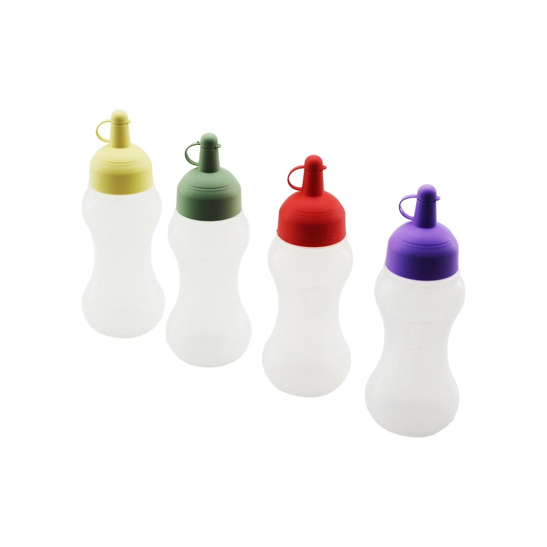 ROTTO RT-112 ( 450ML ) ( YAĞDANLIK & SOSLUK ) (ŞEFFAF & PLASTİK ŞİŞE ) (RENKLİ KAPAK) (ÖLÇEKLİ) (KETÇAP & MAYONEZ)*24=K