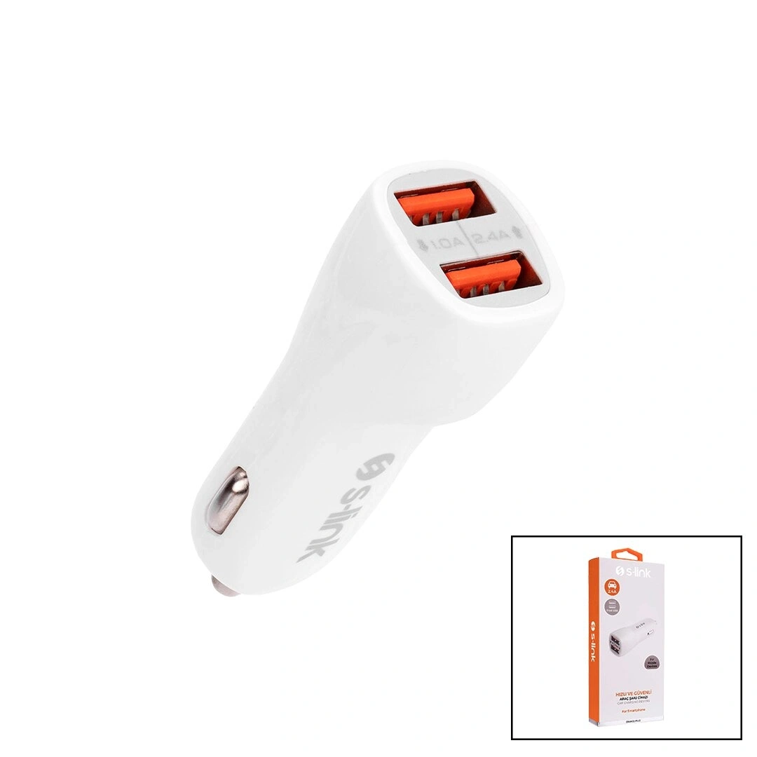 S-LİNK IP-805 DUAL USB ( 2XUSB ) OTO & ARAÇ ÇAKMAKLIK ŞARJ BAŞLIK ( 2.4 A )*5X12